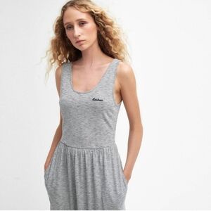 NEW ✨️ Barbour Navy Stripe Cotton Jersey Midi Dress Size Medium